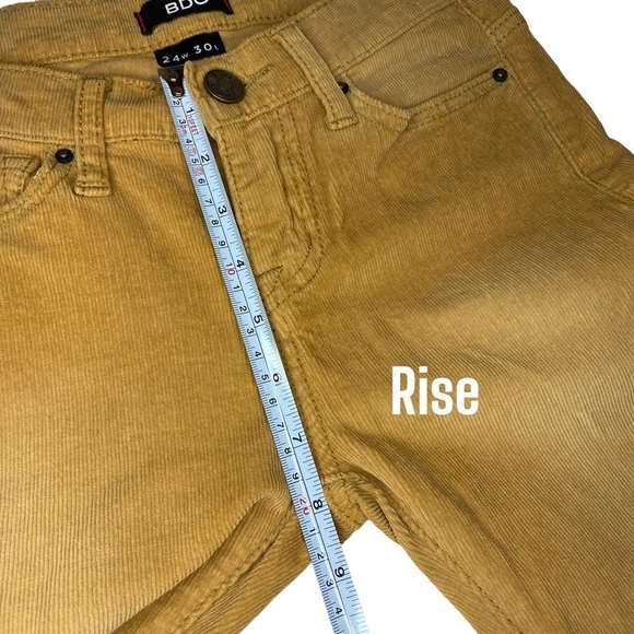 NWT UO BDG mid rise cigarette ankle pressed corduroy pants womens 24 caramel - Picture 9 of 10